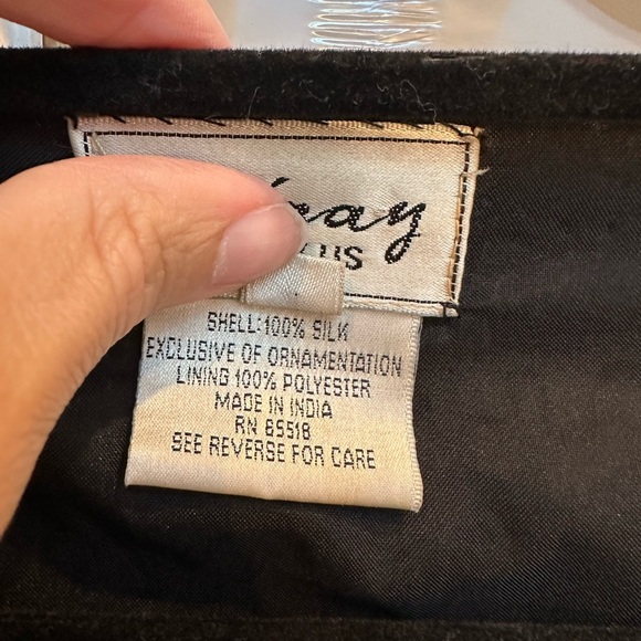 Vintage Stenay 80’s 100% Silk Black Beaded Sequin Evening Jacket Plus Size 3X - Picture 12 of 14